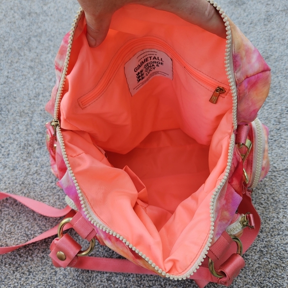 George Gina & Lucy Gimmetall Pink Orange Tye Dye Patterned Bag Crossbody Purse - Picture 12 of 16